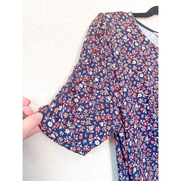 Boden Boho Short Sleeve Floral Jersey Dress Size 8R - Picture 2 of 7
